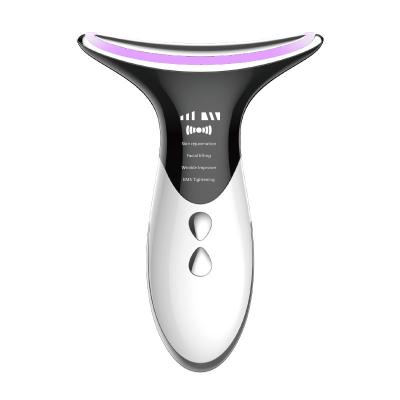 China Hot Sale Anti Aging Skin Rejuvenation Face And Neck Lifting Double Chin Reducer EMS Face Neck Lift Beauty Device Facial Massager for sale