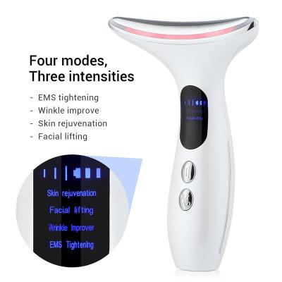 China Wrinkle Remover RF Beck Face Beauty Device Ems Lifting Wrinkle Removal Neck Rejuvenation V Face Neck Massager Lifting Device for sale