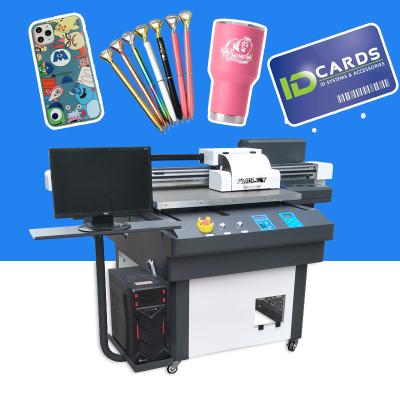 China Garment Shops New Phone Printer 3-in-1function UV9060 Hybrid Flatbed Wood Case Glass UV Printer for sale