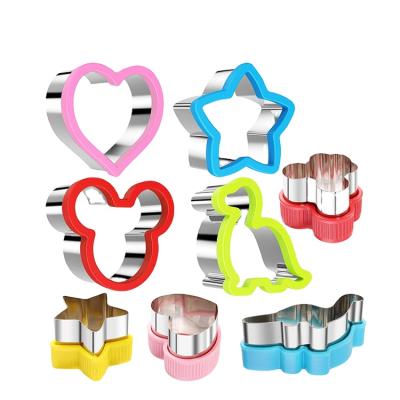 China 2019 Viable Amazon Sandwich Cutters Set For Kids Vegetable Fruit Cutter Shape Stainless Steel Cookie Cutter And Food Decorating Tools for sale