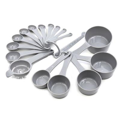 China Viable BPA Free and Dishwasher Safe Set of 17 Piece Plastic Measuring Cups and Dosers for sale