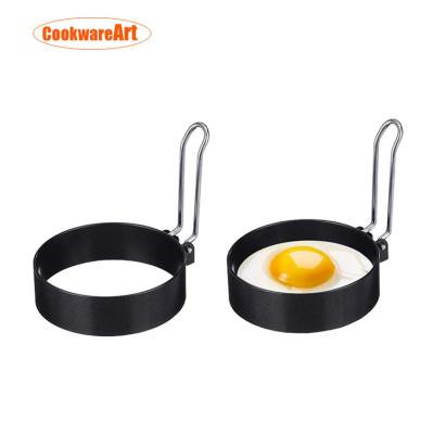 China 2 Pcs Viable Stainless Steel Egg Ring Set For Household Breakfast Mold for sale