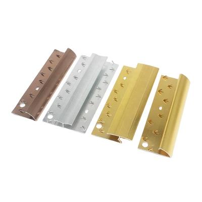 China Modern Handsome Metal Aluminum Carpet Edge Trim With Durable Clips for sale