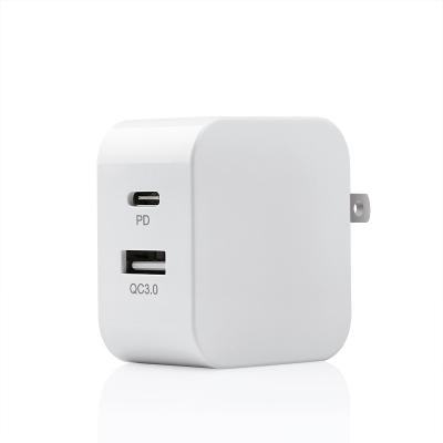 China PD20W QC3.0 USB Charger Palladium 20w Quick Fast Charger Type C Ports Wall Chargers For iPhone 12 for sale