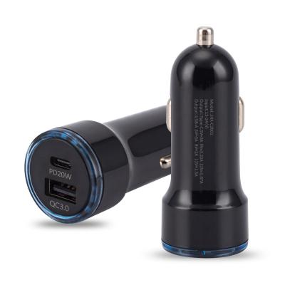 China Universal QC 3.0 PD 20W Fast Charging Car Charger For iPhone And Samsung Usb Car Charger for sale