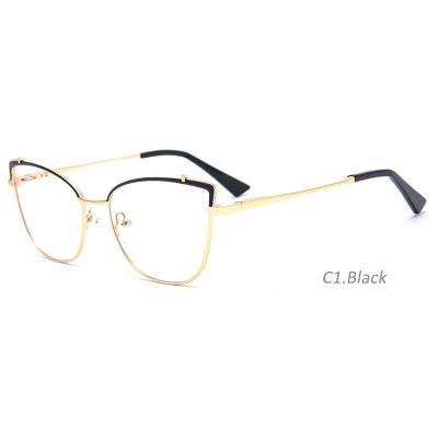 China Many eyewear luxury fashional metal spring hinge tall optical frame vintage light frame for sale