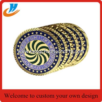 China Challenge coins,any shape Coins Military with different edge options for sale