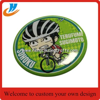 China Ride bicycle logo design tin pin badge/promotion gifts custom for sale