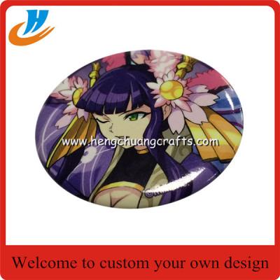 China Beautiful girl logo tin badge,Japan cartoon tin metal button badge for sale for sale