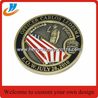 China Custom souvenir gift US military coins/challenge coin 50-60mm size metal coins for sale