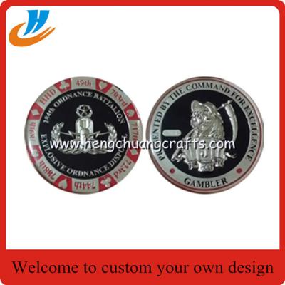 China Metal challenge coins,award coins/US military coins with custom for sale