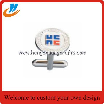 China Soft enamel metal cufflinks,specialized in brass stamping cufflinks for sale