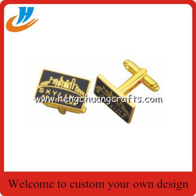 China New promotional customed logo brass cufflinks sports corperate gifts for sale