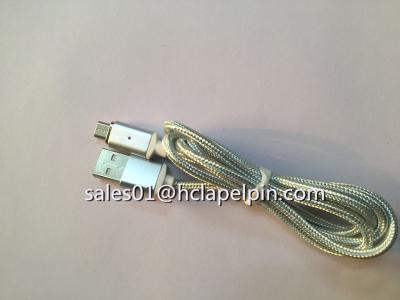 China Metal charging cable,custom magnetic cable for different color,2.4A magnetic USB data Charging for sale