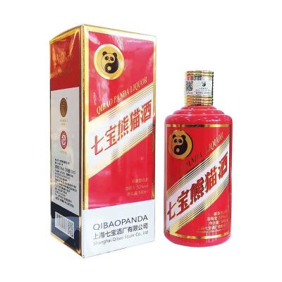 China Moderate Drinking Shanghai Qibao Panda Brand 500ml Traditional Liquor Bottle Maotai-flavor Liquor Bottle for sale