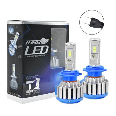 China YIMEI car light accessories aluminum warranty white light T1 led headlight h7 led bulbs car headlights for sale