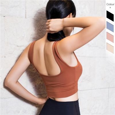 China New Hot Type Antibacterial Sports Yoga Underwear Fitness Beauty Back Yoga Bra Vest Shockproof Working Bra for sale