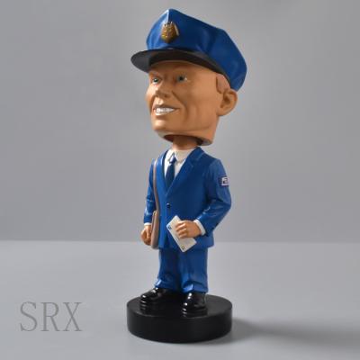 China Custom Cartoon ToyHigh Quality Toys Post Office Man Polyresin Figurines Resin Craft Statues for sale