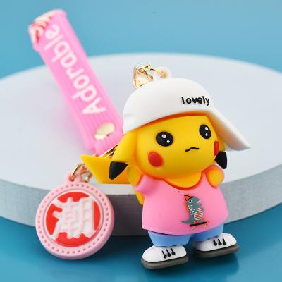 China New Funny Custom Cute Bear Key Chain; high quality PVC key chain; promotional plastic master chain factory for sale