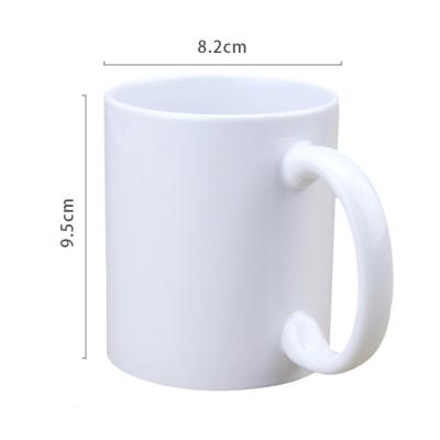 China Customized Viable Transfer Design Wedding Gift Items Thermal Creative Breakfast Cafe White Ceramic Mug for sale