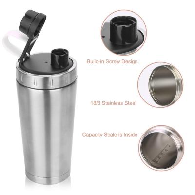 China 304 Stainless Steel Ice Tyrant Double-Layer Lid Protein Powder Shaker White Water Champion Viable Direct Drinking Cups for sale