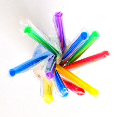 China Large Colors Milk Plastic Straws Thickened Special Environmental Protection High Temperature Tea And Low Temperature Plastic Straws for sale