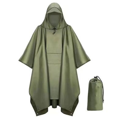 China LOGO Hooded Rain Custom Poncho Breathable For Adult With Pocket Lightweight Raincoat Unisex Raincoat To Increase Camping Emergency for sale