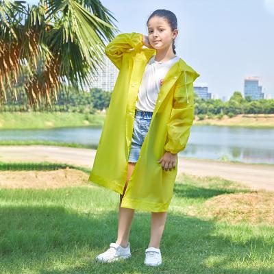 China Raincoat Windproof Raincoat for Kids Reusable Rain Ponchos with Hood Waterproof EVA Rain Coats Jackets for 6-14 Boys Girls for sale