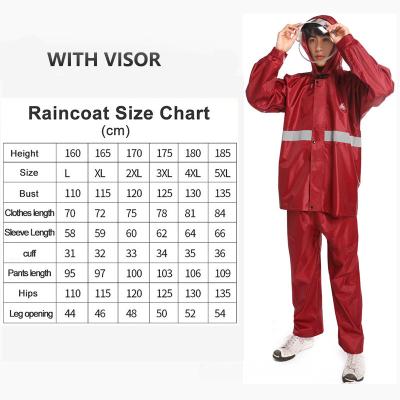 China Rain Suit Jacket And Raincoat Windproof Raincoat Pants With Facemask For Women Men Outdoor Raincoat Breathable Anti-Storm Double Edge Rain Suit for sale