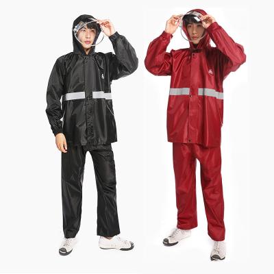 China Windproof Waterproof Men Women Rain Suit High Vis Rain Jacket With Hood Golf Rain Gear Heavy Raincoat Suit With Facemask for sale