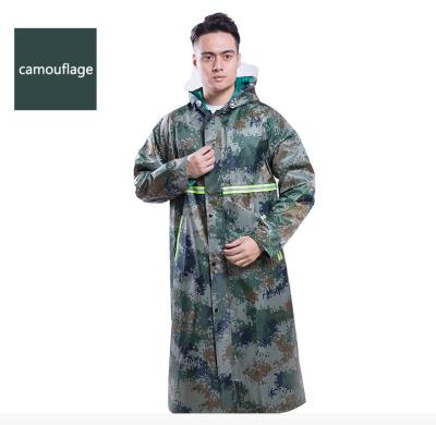 China Men's Safety Long Emergency Raincoat Camouflage Poncho Windproof Raincoats Rain Hooded Jacket for sale