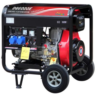 China Selling like hot cakes 50hz 6kw high quality portable diesel generator WP8500DGS for sale