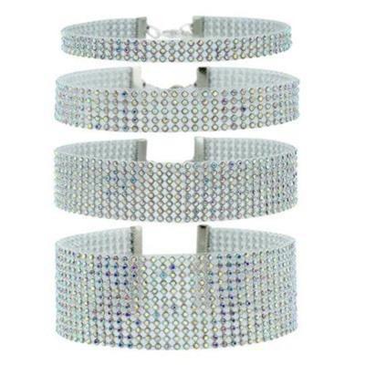 China ALLOY AF-31 Diamond Rhinestone Choker Necklace Women for sale