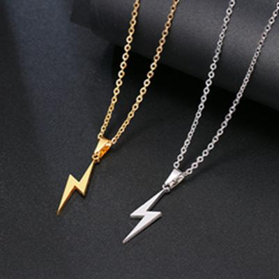 China FASHIONABLE Lightning Jewelry Stainless Steel Couples Pendant Necklace BY-34 for sale