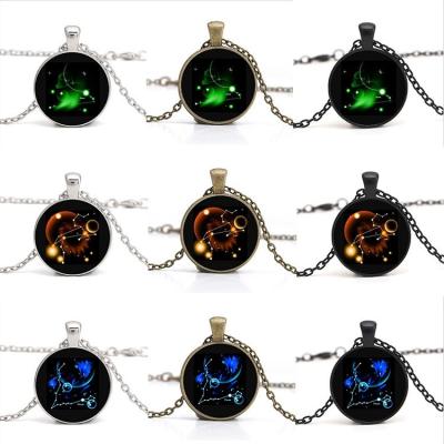 China FT-76 ALLOY Cabochon Zodiac Signs Necklace for sale