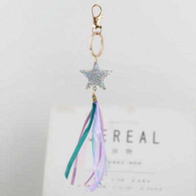 China Fashion ZYF-08 Dreamcatcher Jewelry Cloth Tassel Glitter Star Catcher Key Chain for sale