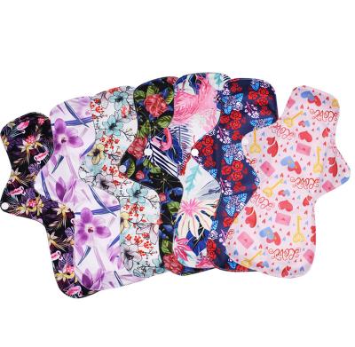 China Reusable Soft Female Reusable Bamboo Charcoal Cloth Menstrual Care Pads Menstrual Sanitary Pads for sale