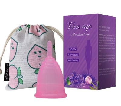 China Silicone Menstrual Reusable Menstrual Cup Medical Grade Cup Female Hygiene Product Lady Menstruation Cup for sale