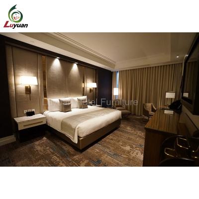 China Modern Luxury Hotel Bed Room Modern Furniture Wooden Bedroom for sale