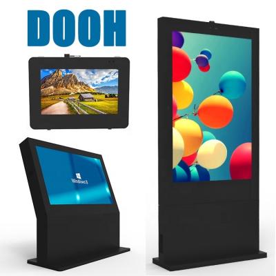 China Outdoor High Brightness Landscape Advertising Digital Signage Digital Signage Screen Waterproof Touch Screen Kiosk for sale