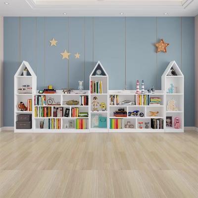 China Milan Furniture Bookshelf Storage Assembly Wooden Bookshelf Organizer Bookcase Children's Bookshelf Wooden Shelf Rack Nursery for sale