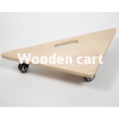 China Wholesale Multifunctional Wooden Trolley Cart Easy Mobile Trolley In Milan Factory for sale