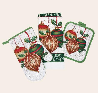 China Printed Oven Mitt, Tea Towel and Potholder for sale