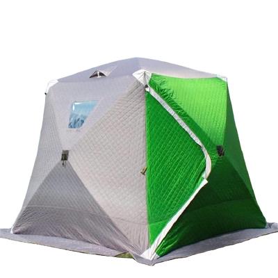 China Waterpoof Ice Cube Winter Fishing Fishing Insulated Tent Outdoor Thick Cold Windproof Camping Cotton Tent for sale