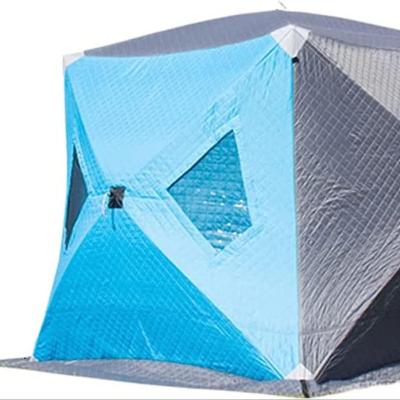 China Outdoor Waterpoof Camping Hunting Tent Winter Fishing Family Hexagon Pop Automatic Tent All Season Waterproof Ice Fishing Tent for sale