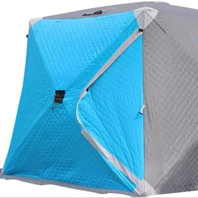 China Waterpoof 4-5 Person Winter Ice Fishing Cube Camouflage Keep Warm Outdoor Wind-Resistant Shelter Tent Ice Hub Fishing Tent for sale