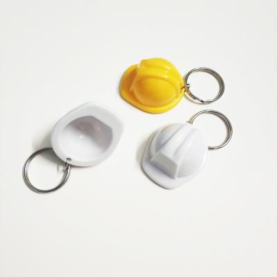 China Advertising Promotional Gifts Plastic Custom Logo Safety Helmet Key Chain /keyring for sale