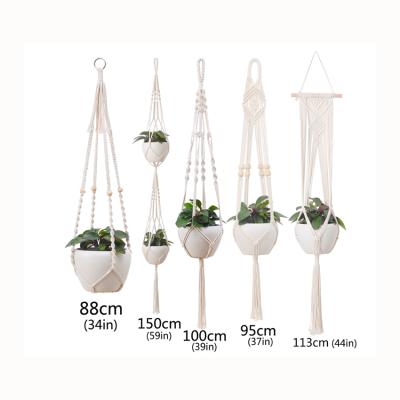 China 2021 New Decoration CLASSIC 2021 Cotton Macrame Home Handmade Plant Hanger Wall Hanging Plant Hanger Indoor Pot Holder for sale