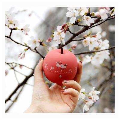 China Creative Mechanical Timer Red Fruit Shape Apple Timer Cogs Mechanical Timer for Kitchen Accessory for sale