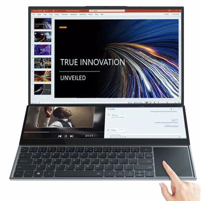 China US Layout Keyboard OEM New 16 Inch i7 10750H Dual Touch Screen Laptop Metal Aluminum Gaming Notebook for sale